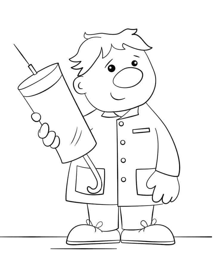 Munity helper librarian coloring page