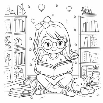 Page librarian vectors illustrations for free download