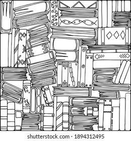 Different books coloring book vector illustration àààààààààªàààà àààààààààààªààààà