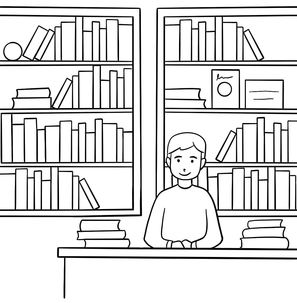 Normal library coloring page