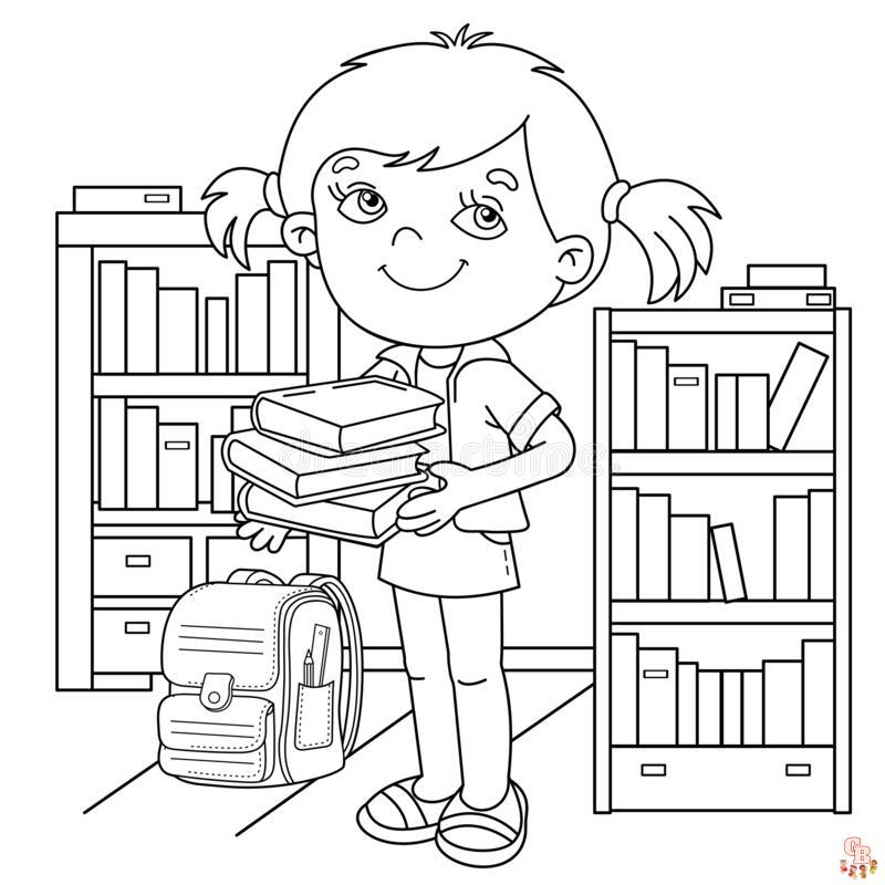 Library coloring pages printable free and easy to color