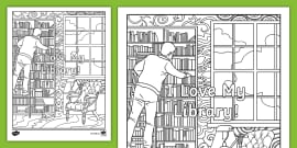 Why i love my library coloring page resource usa