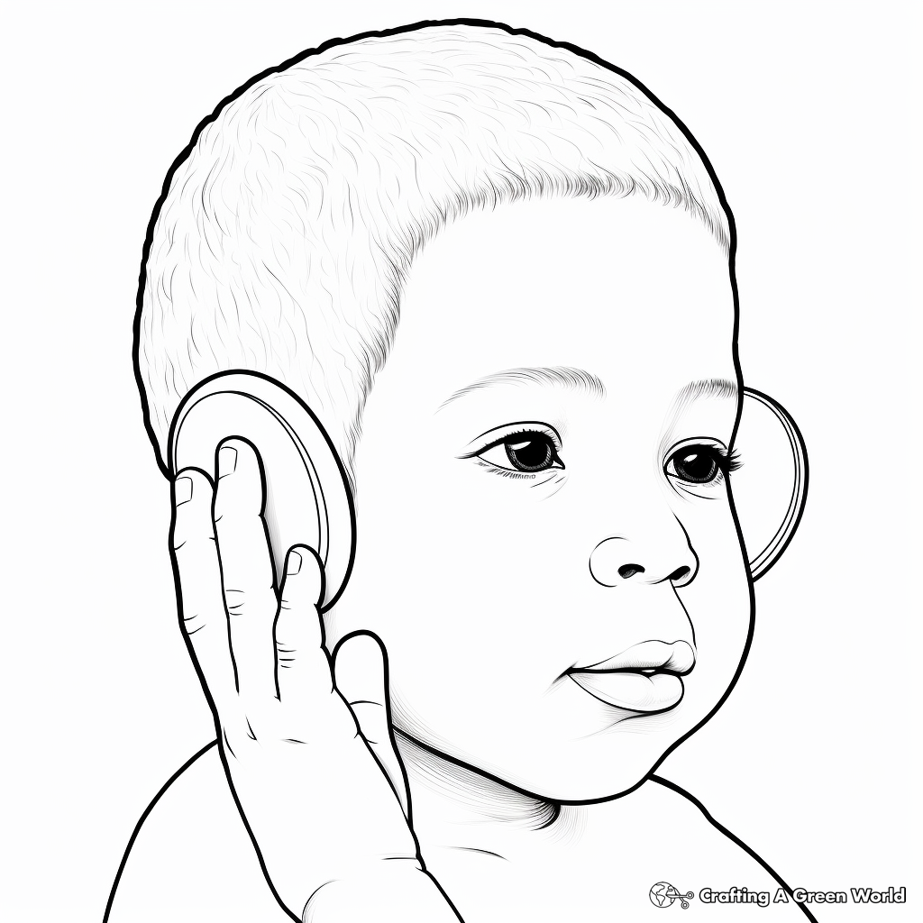 Ear coloring pages