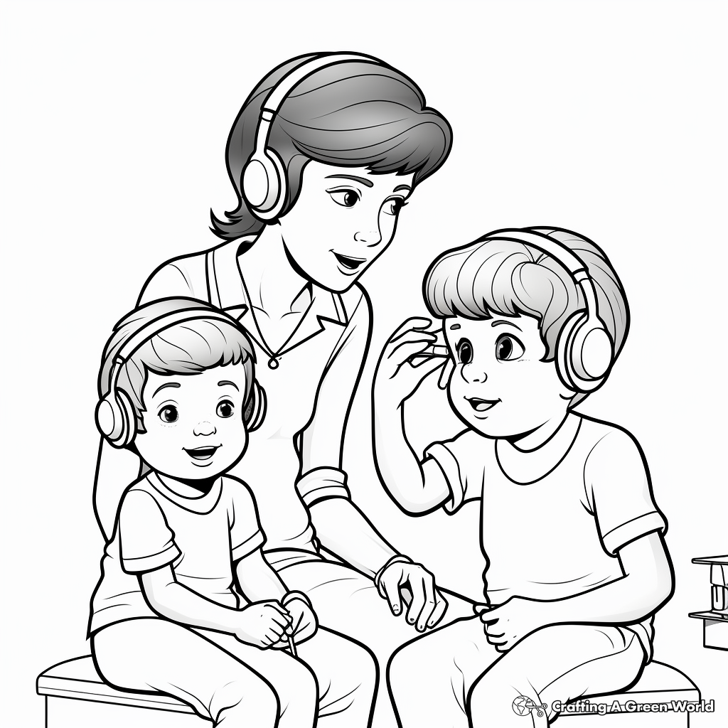 Ear coloring pages