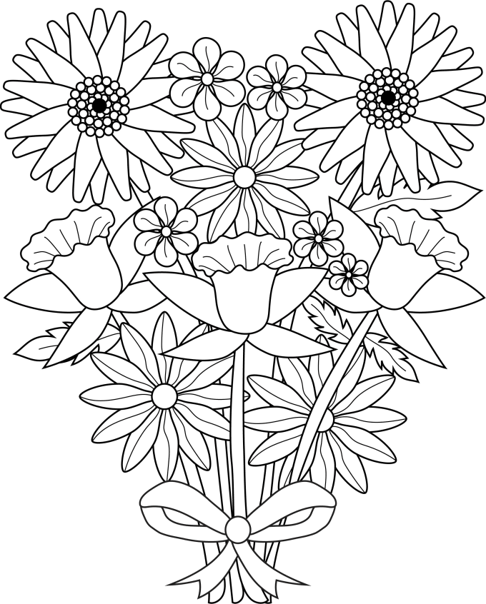 Crear pãginas de libros para colorear para adultos con flor floral