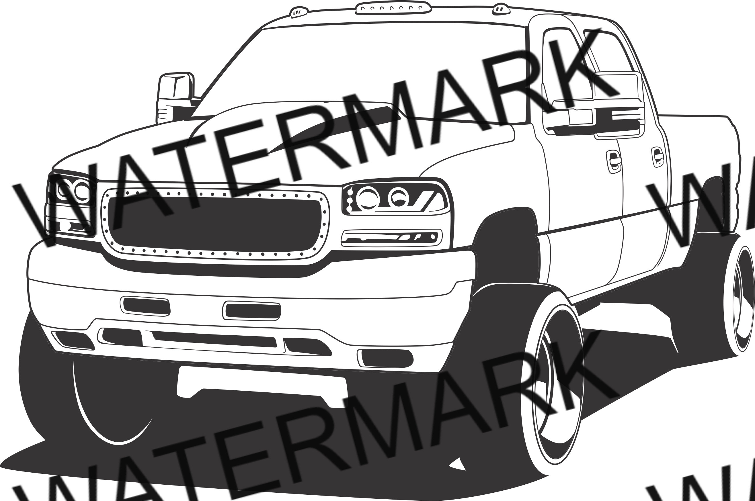 Lifted chevy truck svg download now