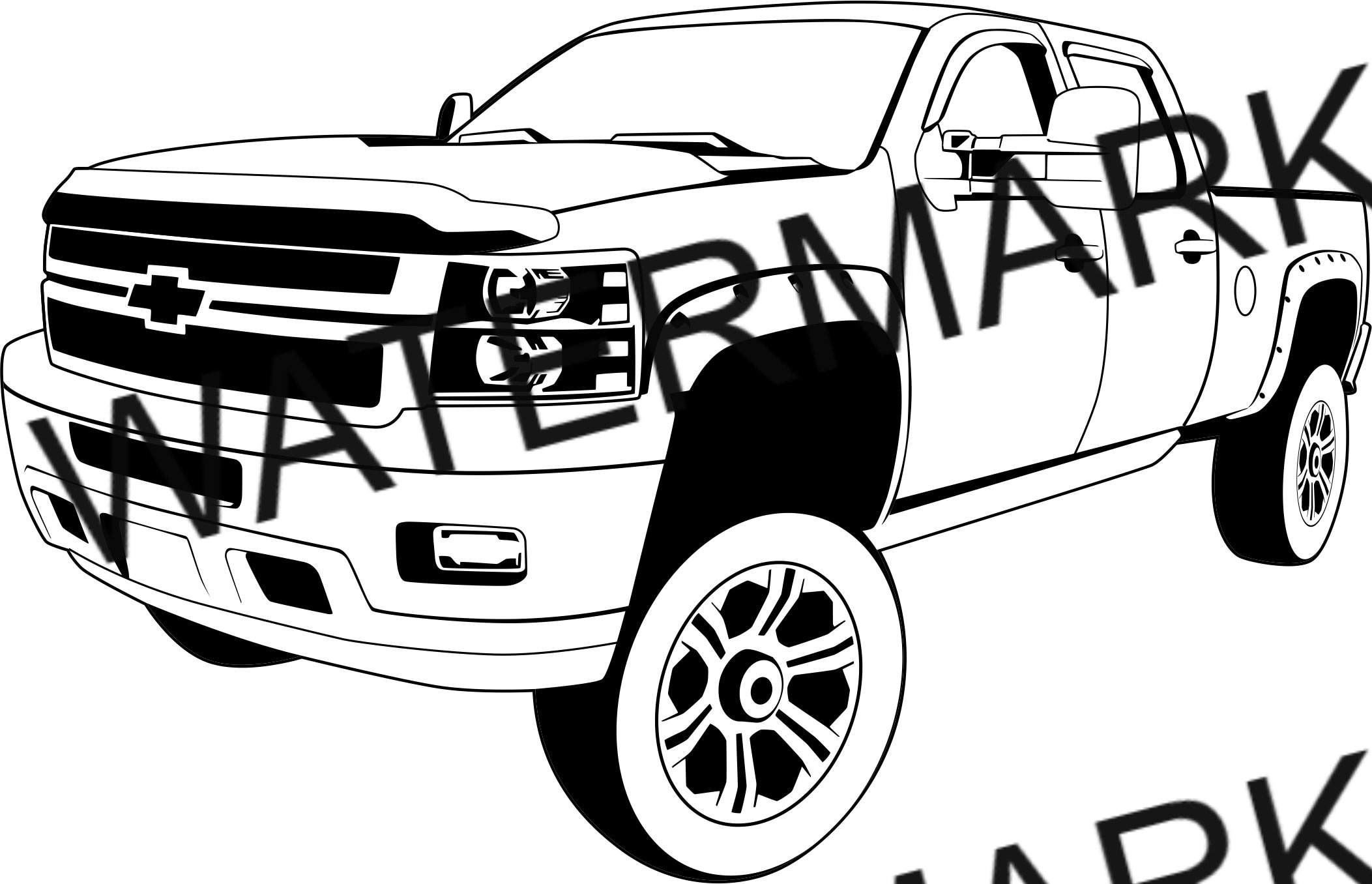 Lifted chevy truck svg