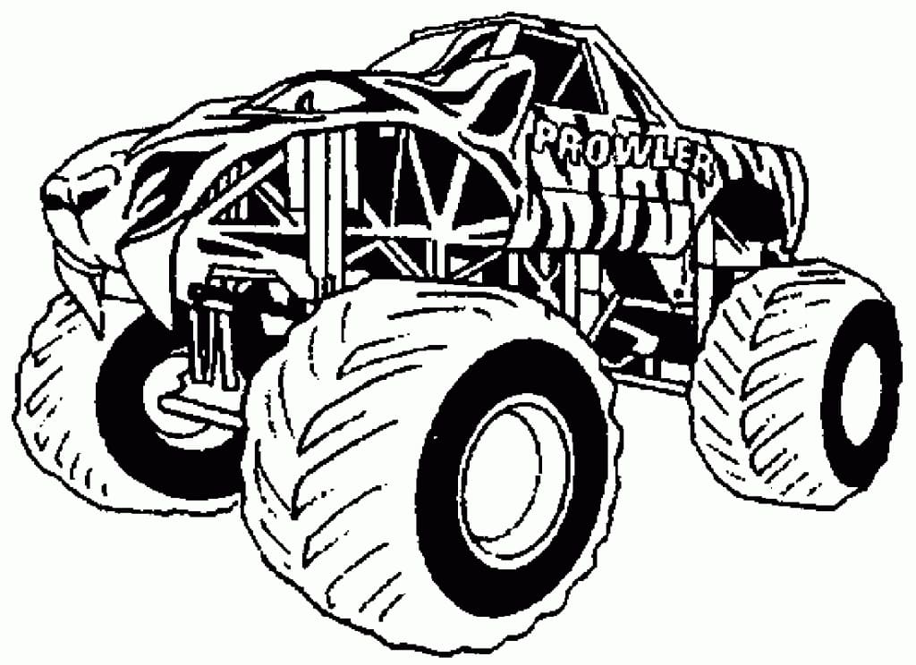 Prowler monster truck coloring page