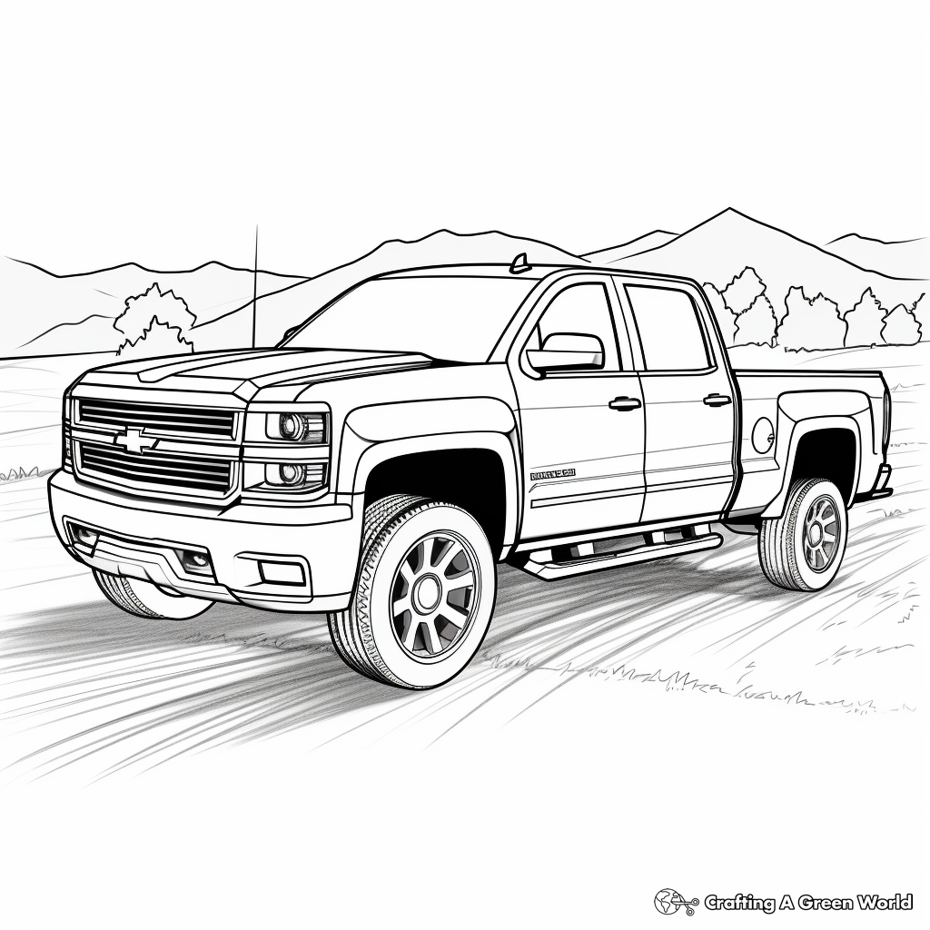 Pickup truck coloring pages
