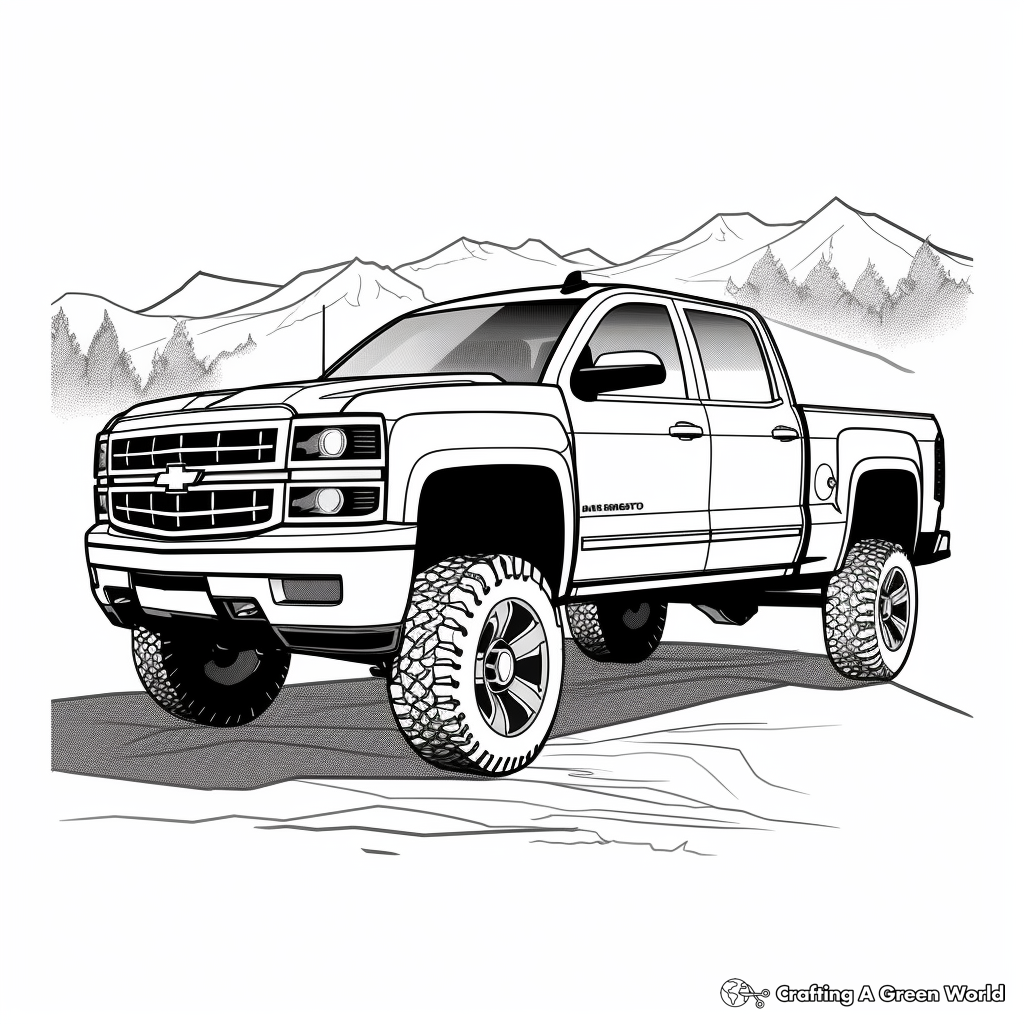 Pickup truck coloring pages