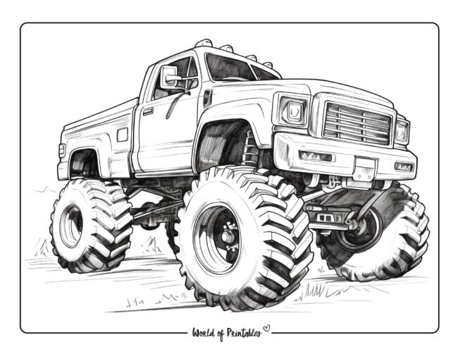 Monster truck coloring pages