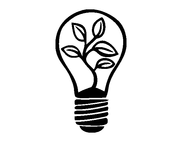 Ecological light bulb coloring page