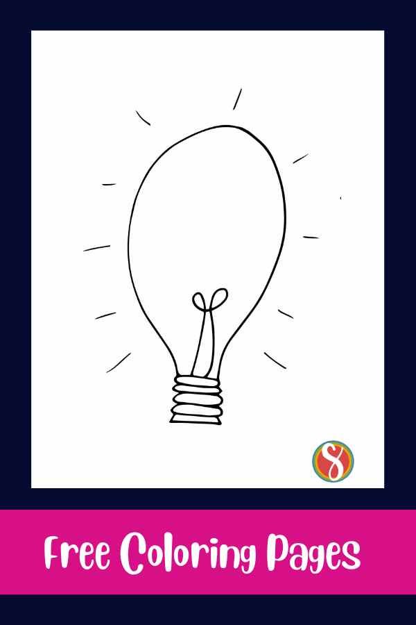 Free lightbulb coloring pages â stevie doodles