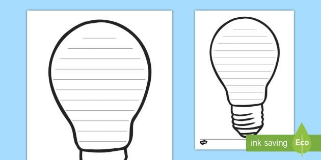 Lightbulb writing frame teacher made