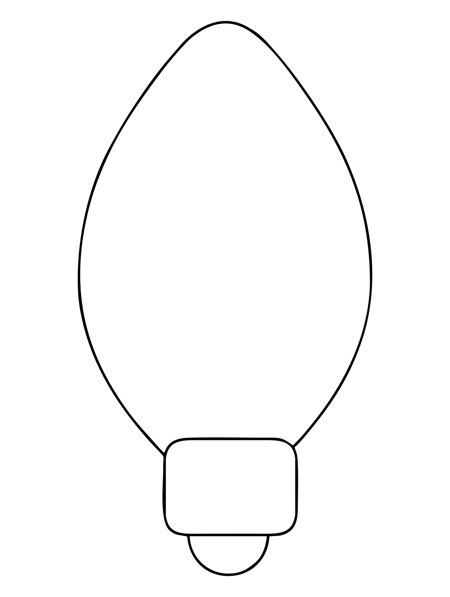 Free printable light bulb template