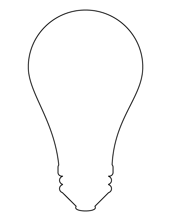 Printable light bulb template light bulb template light bulb art light bulb crafts