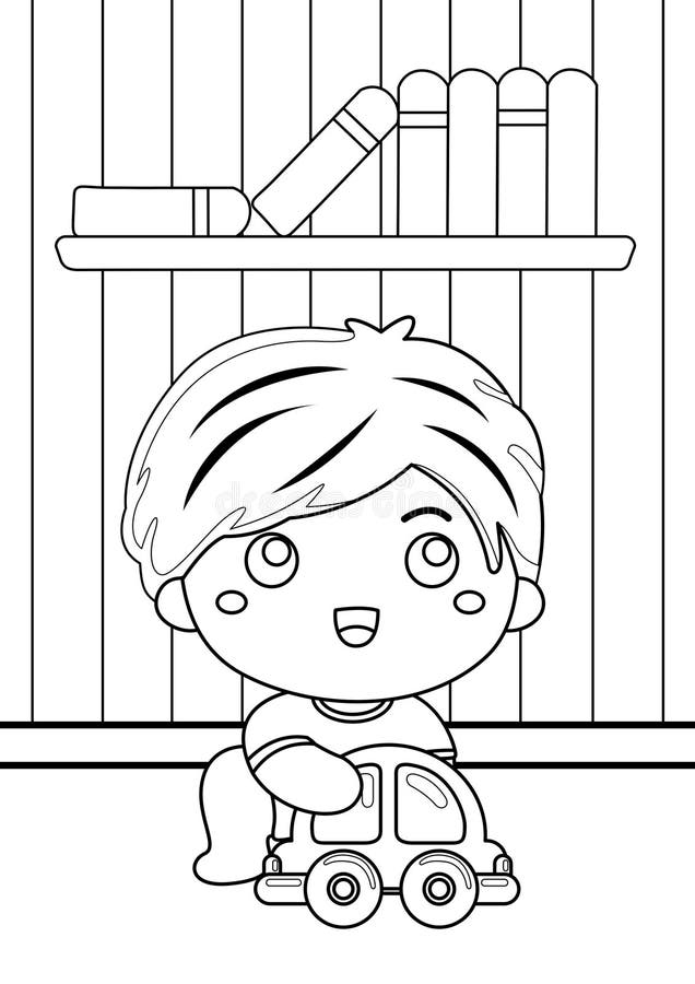 Coloring pages baby theme stock illustration illustration of line