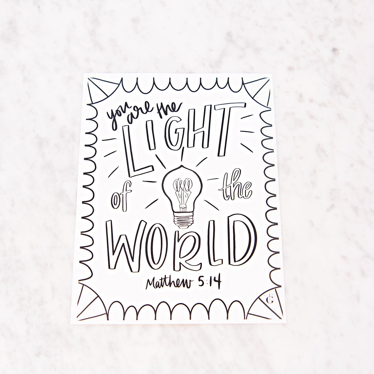 Matthew coloring sheet â golden thread inc
