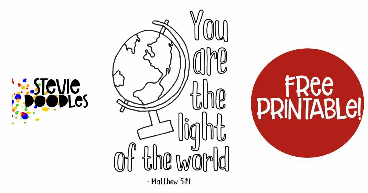Free light of the world coloring page â stevie doodles