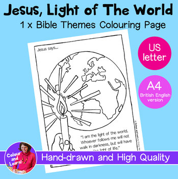 Light of the world bible quote coloringcolouring page christianchurchadvent