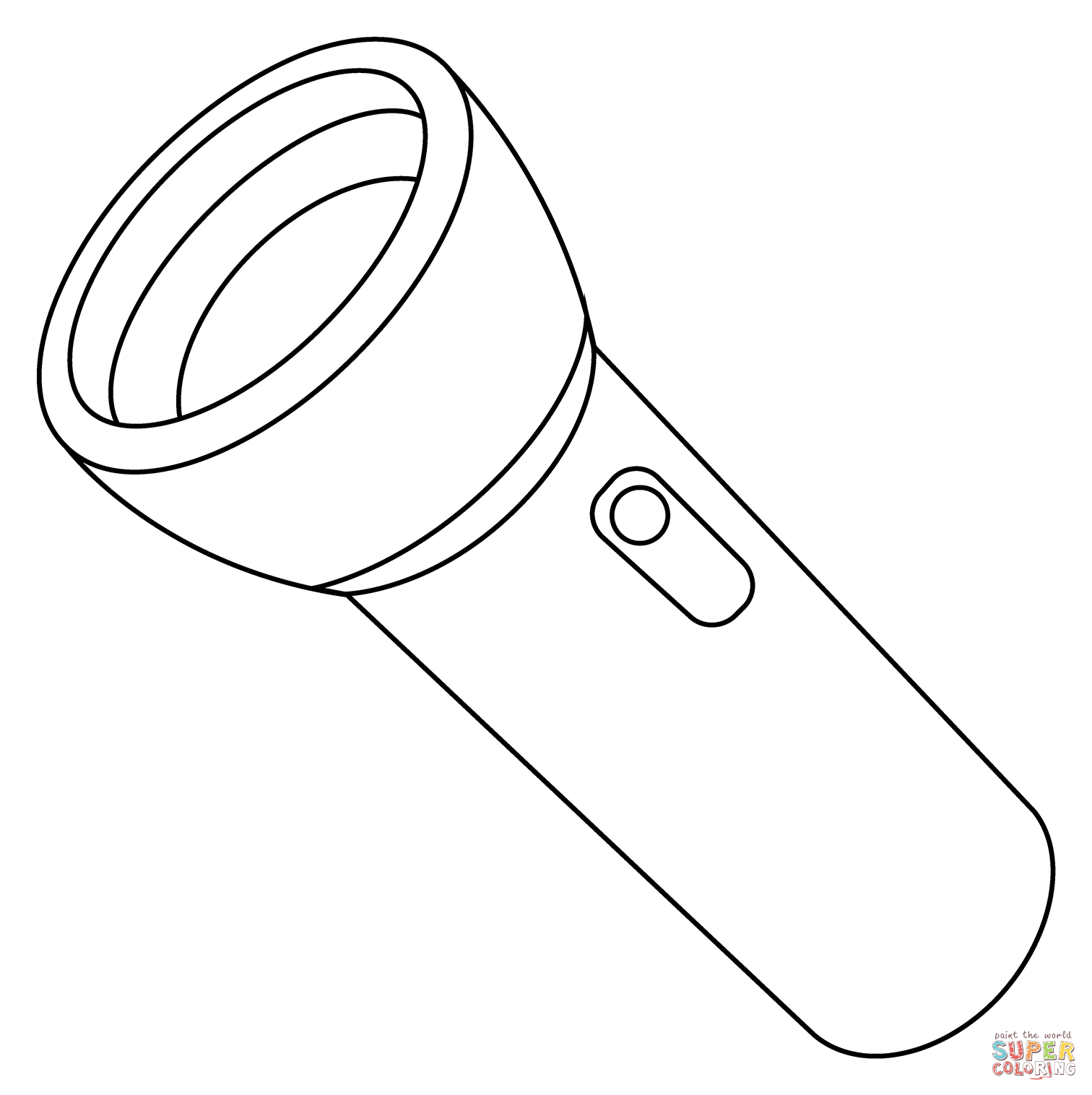 Flashlight emoji coloring page free printable coloring pages