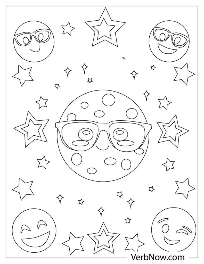 Free emoji coloring pages book for download printable pdf