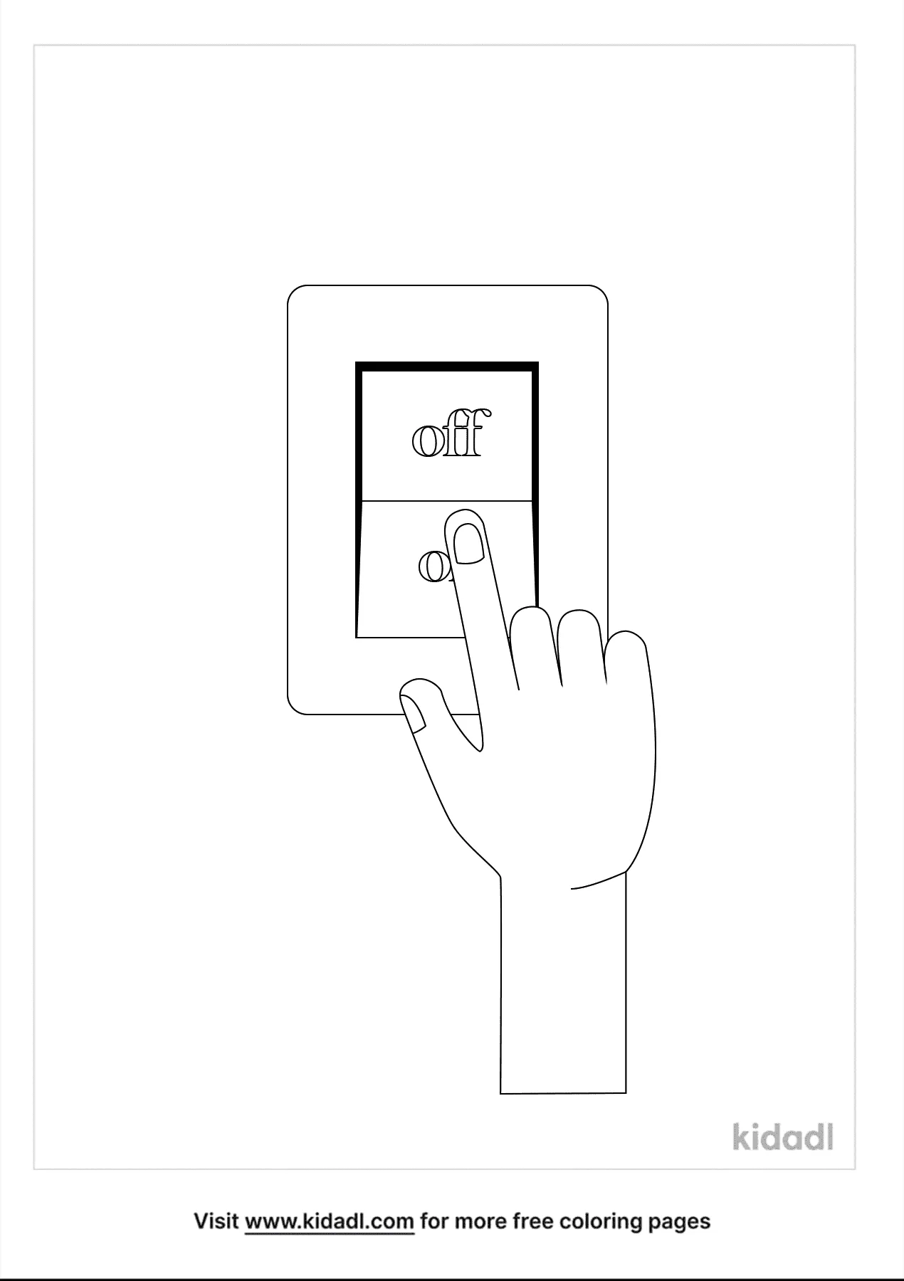Free light switch coloring page coloring page printables