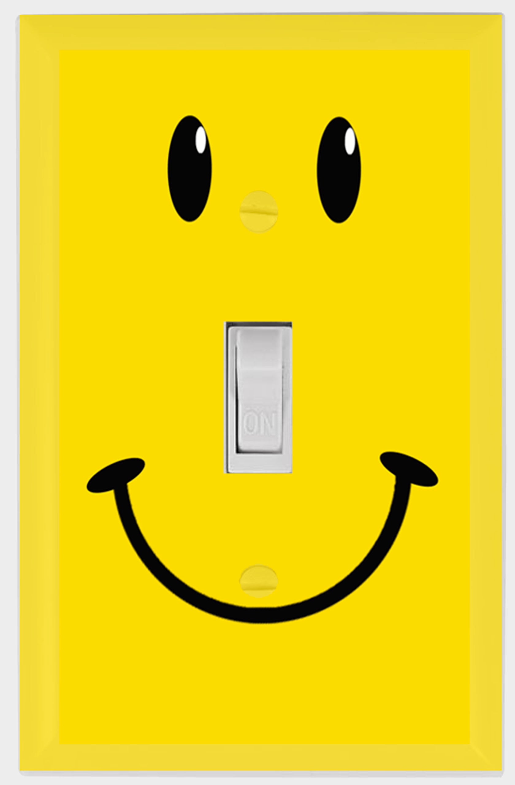 Smiley face light switch plate cover