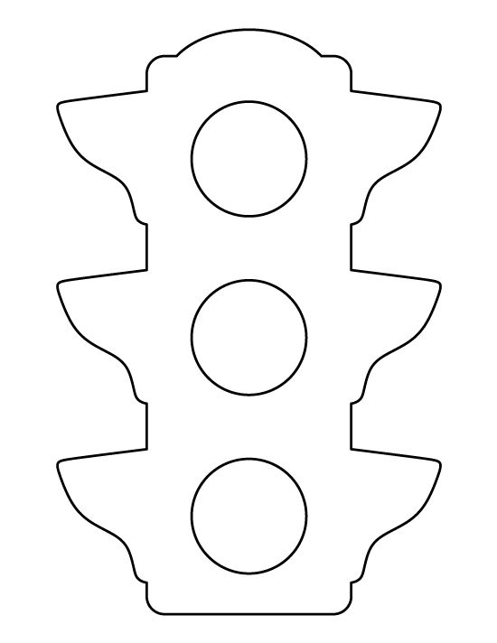 Craft a colorful traffic light with this printable template