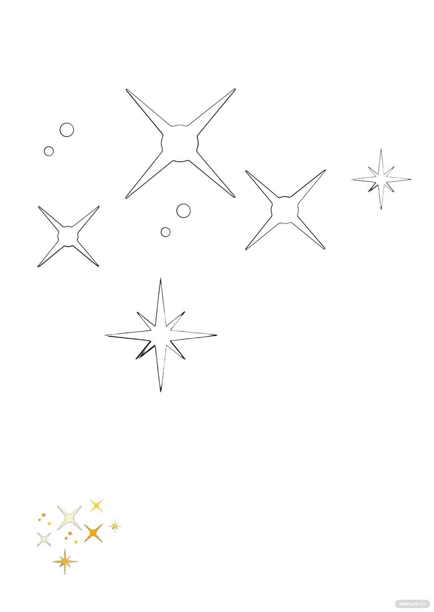 Free light sparkle coloring page
