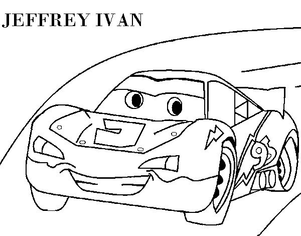 Lightning mcqueen coloring page