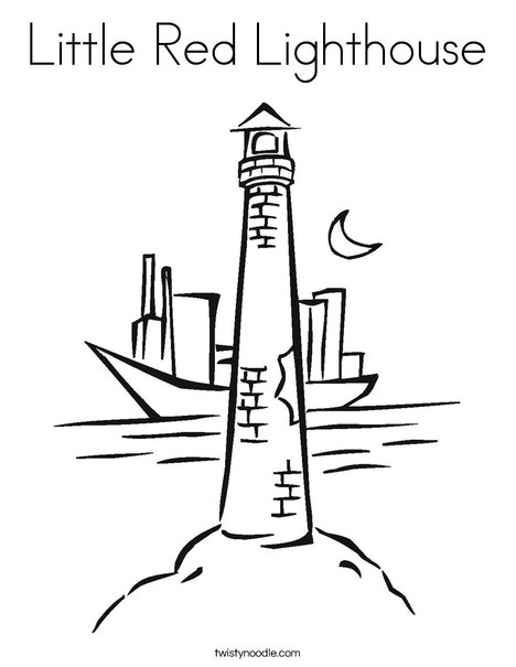 Little red lighthouse coloring page