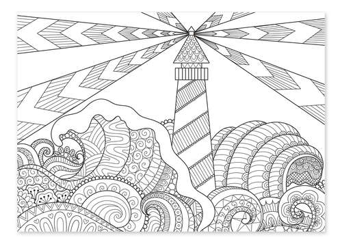 Lighthouse von editors choice as a colouring poster