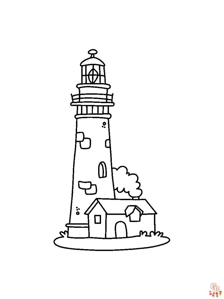 Lighthouse coloring pages printable free sheets for kids