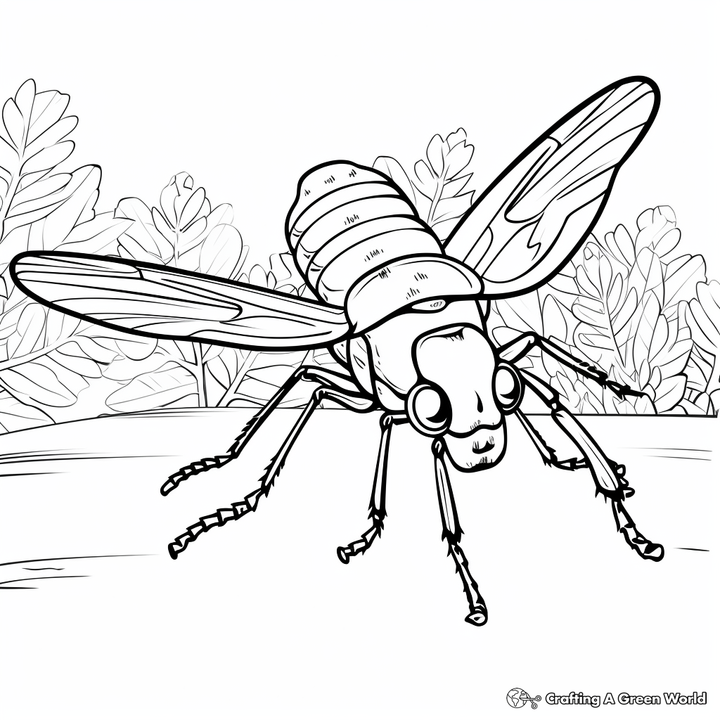Lightning bug coloring pages