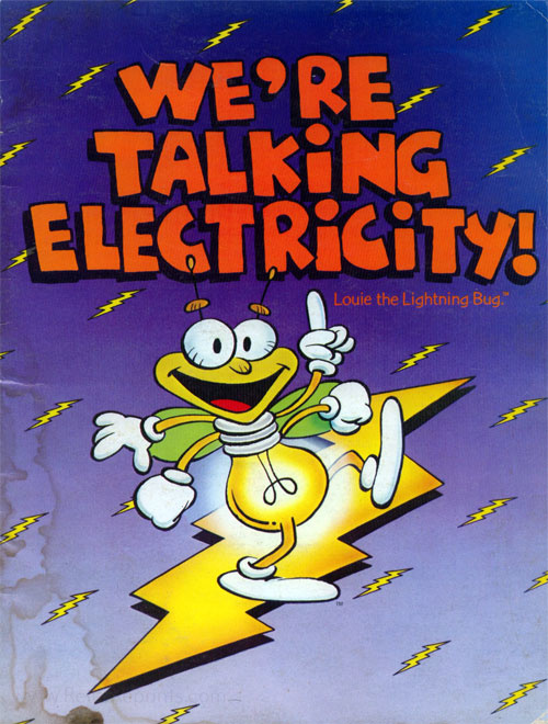 Mercial characters louie the lightning bug coloring books at retro reprints