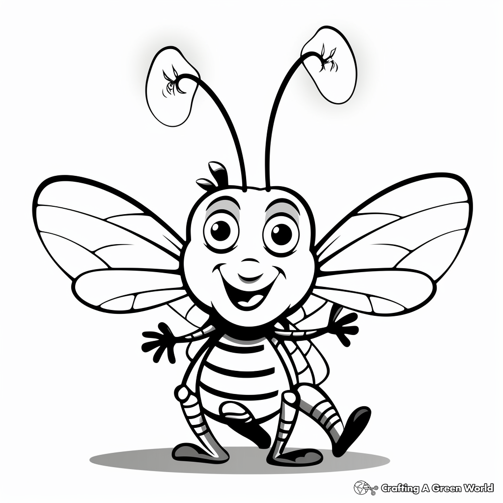 Lightning bug coloring pages