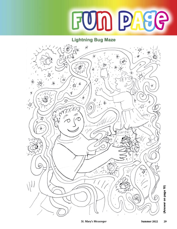 Lightning bug maze â a catholic magazine for kids