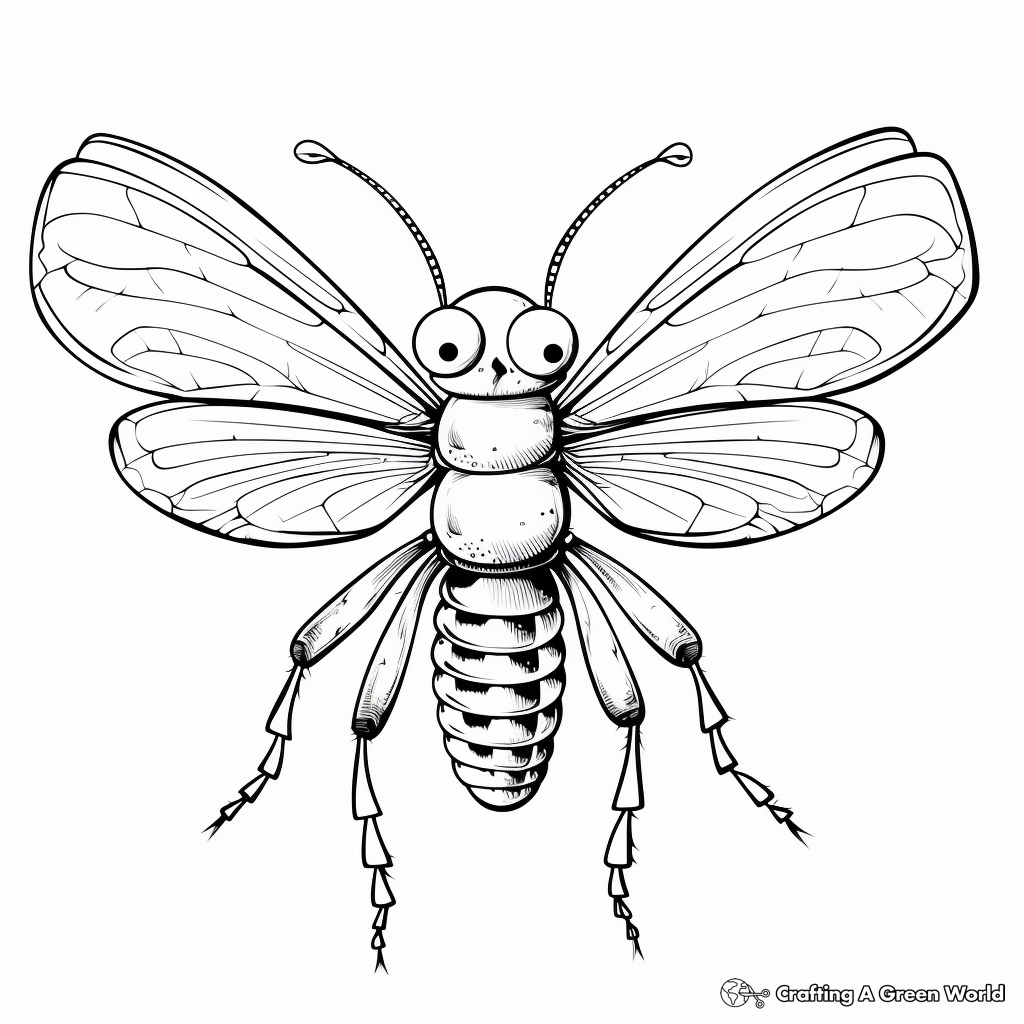 Lightning bug coloring pages