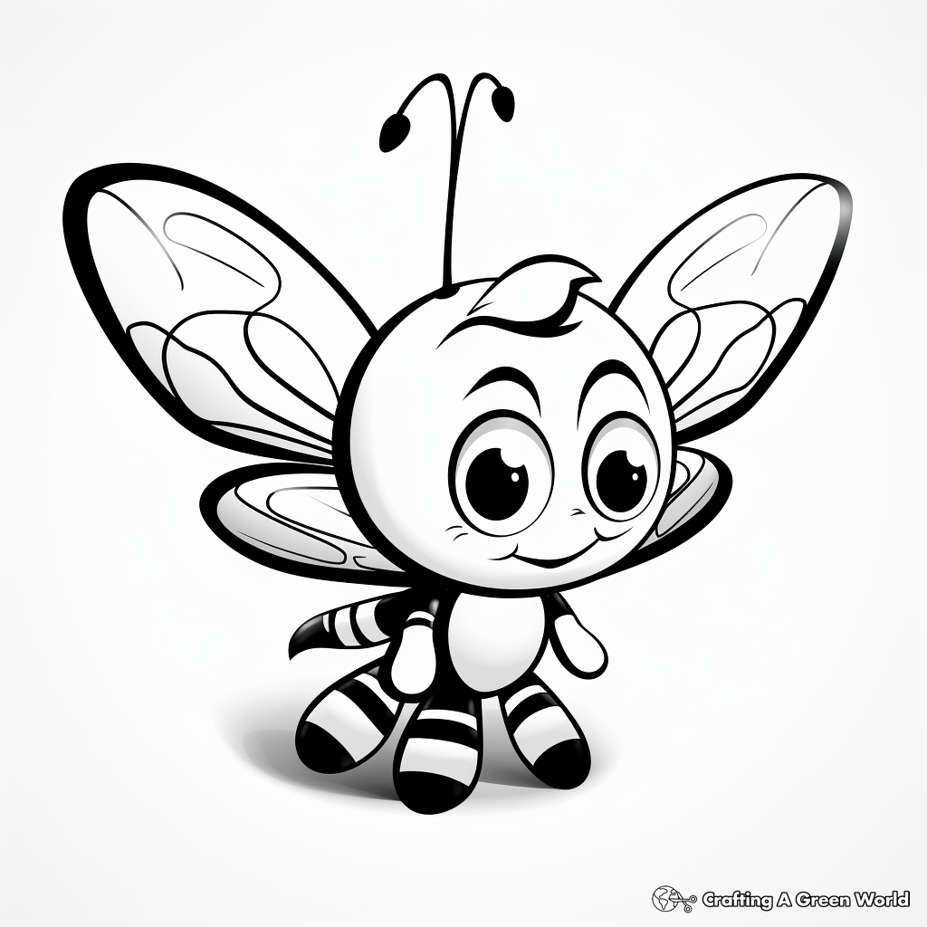 Lightning bug coloring pages