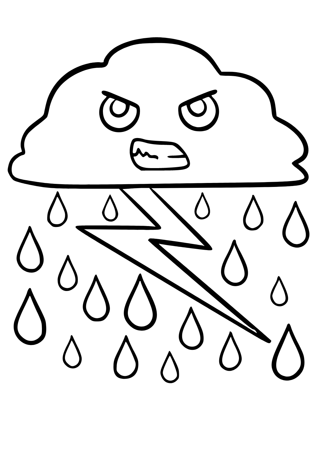 Free printable weather lightning coloring page sheet and picture for adults and kids girls and boys