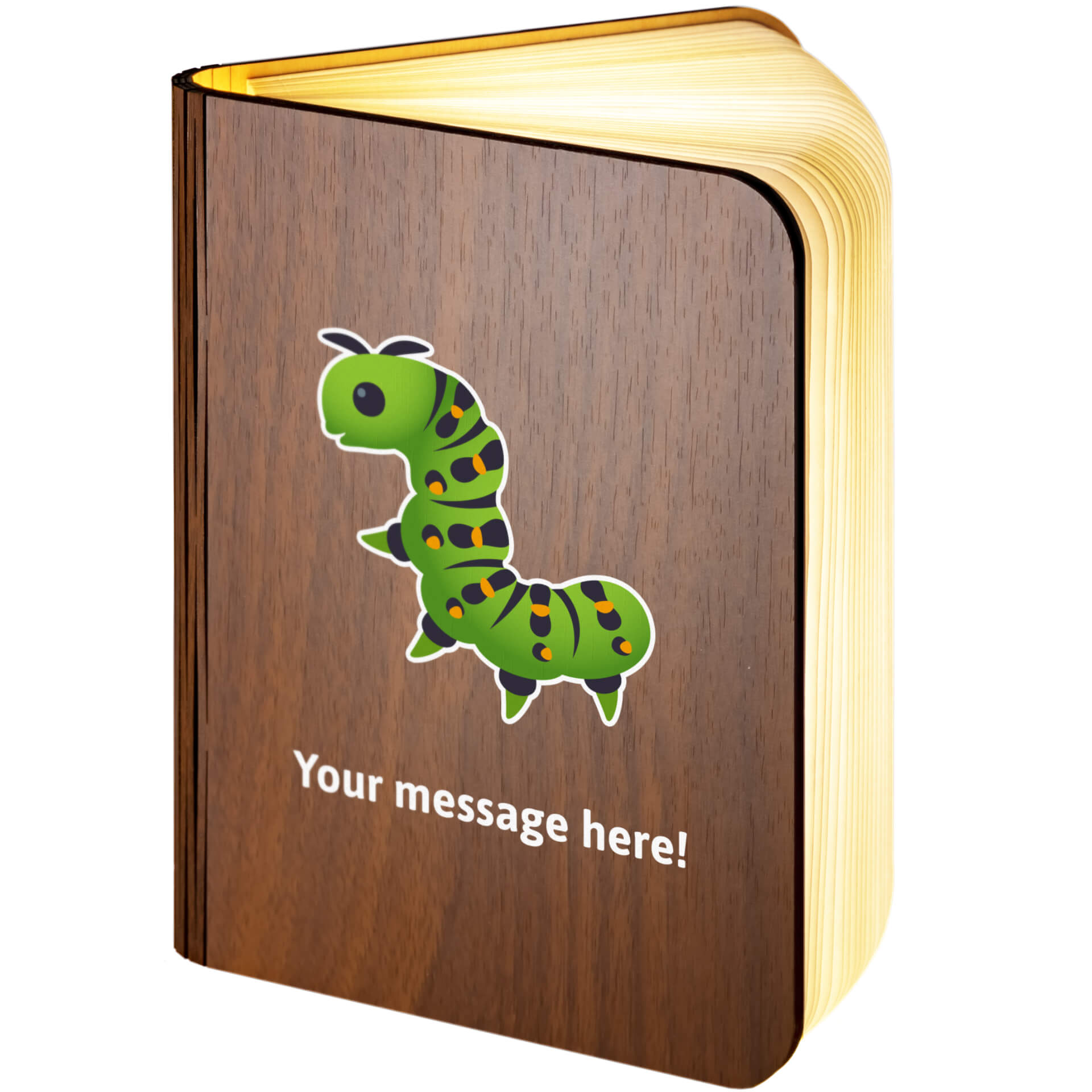 Folding led book lamp featuring bug emoji design