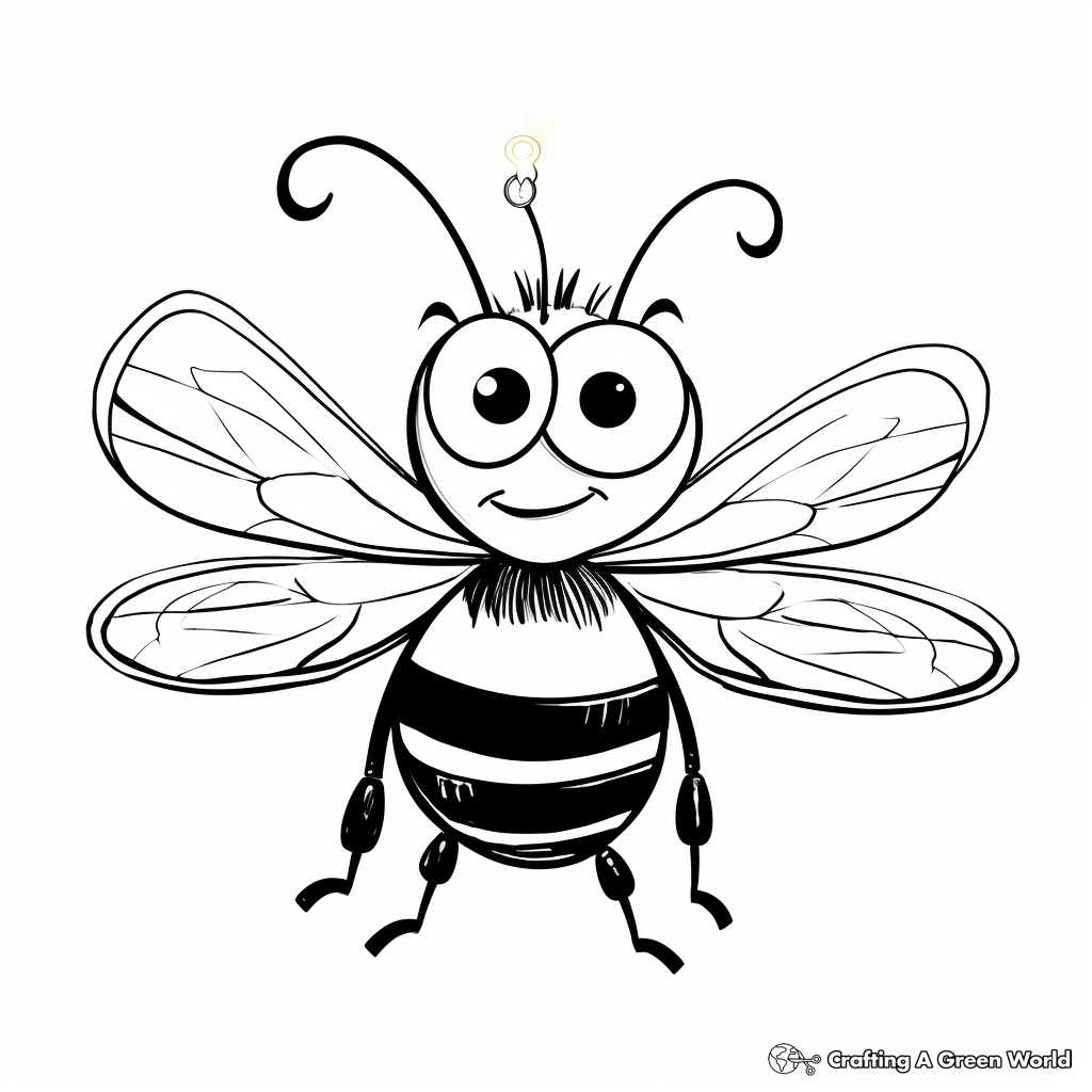 Lightning bug coloring pages