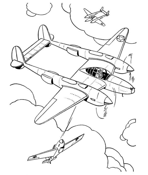 Fighter aircraft drawings amd coloring sheets