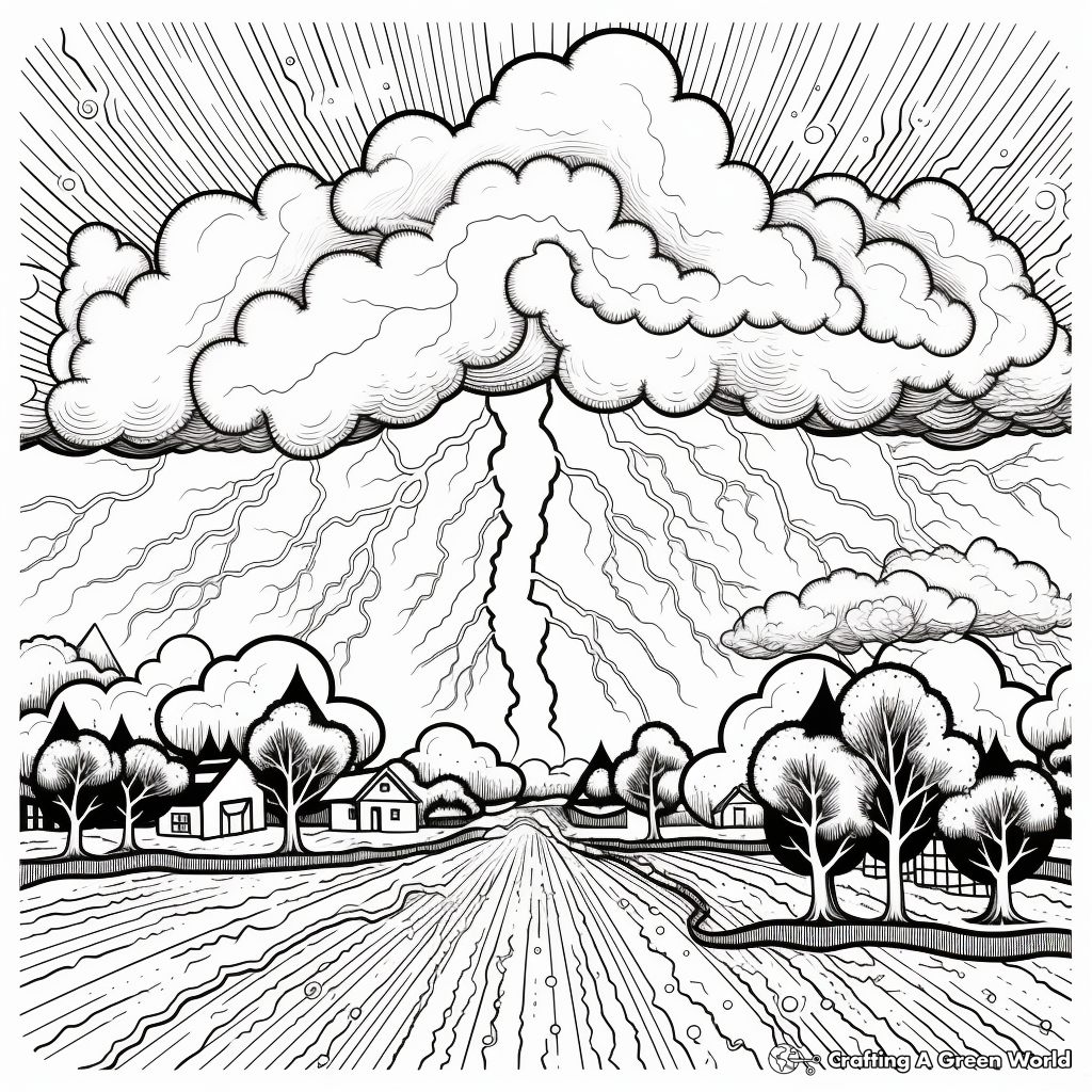 Thunderstorm coloring pages
