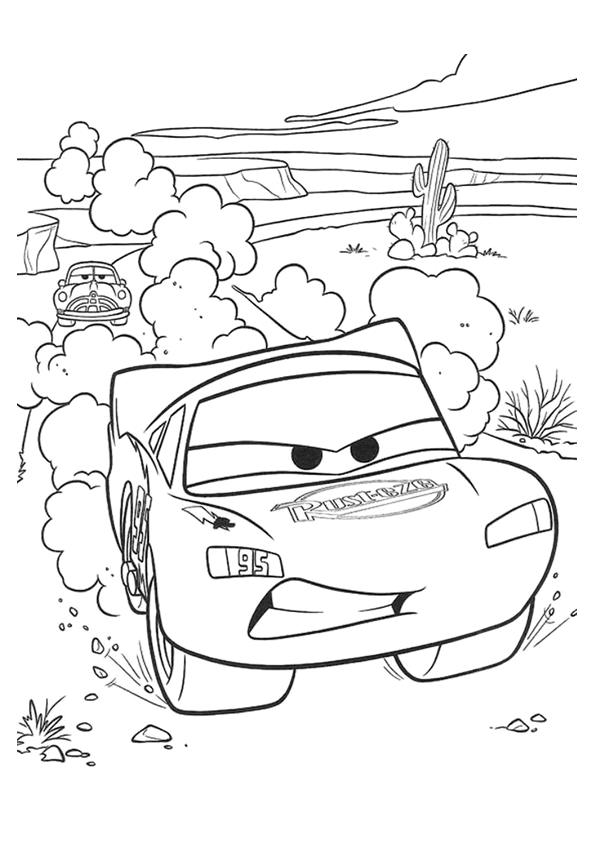 Free printable lightning mcqueen coloring pages for kids