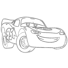 Top lightning mcqueen coloring page for your toddler