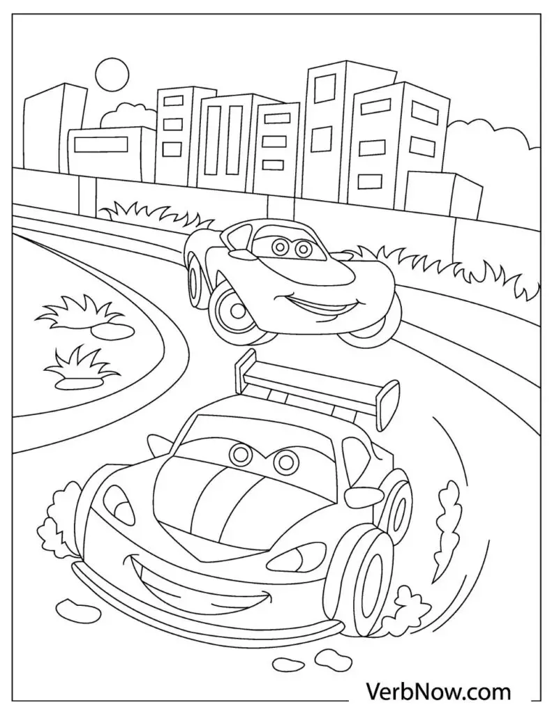 Free cars coloring pages for download printable pdf