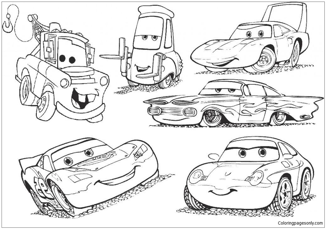 Disney cars coloring pages