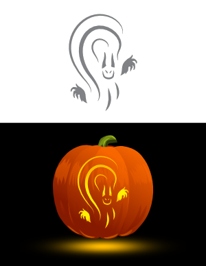 Free printable ghost pumpkin stencils
